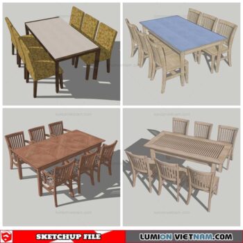 Dining Table - Sketchup Models By NhaTay