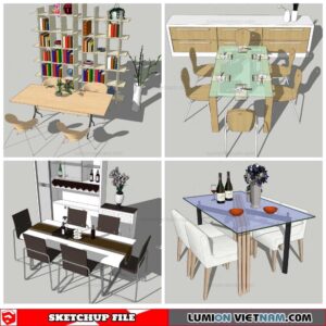 Dining Table - Sketchup Models By NhaTay