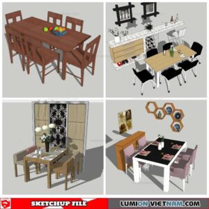 Dining Table - Sketchup Models By NhaTay