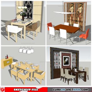 Dining Table - Sketchup Models By NhaTay