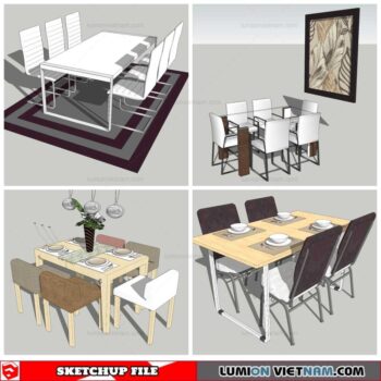 Dining Table - Sketchup Models By NhaTay