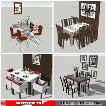 Dining Table - Sketchup Models By NhaTay