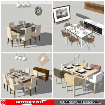 Dining Table - Sketchup Models By NhaTay