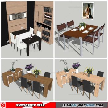 Dining Table - Sketchup Models By NhaTay
