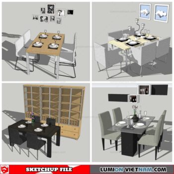 Dining Table - Sketchup Models By NhaTay