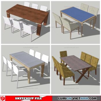 Dining Table - Sketchup Models By NhaTay