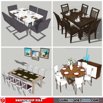 Dining Table - Sketchup Models By NhaTay