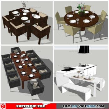 Dining Table - Sketchup Models By NhaTay