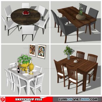 Dining Table - Sketchup Models By NhaTay