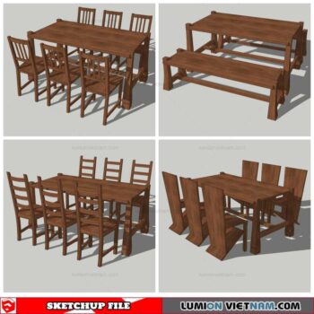Dining Table - Sketchup Models By NhaTay
