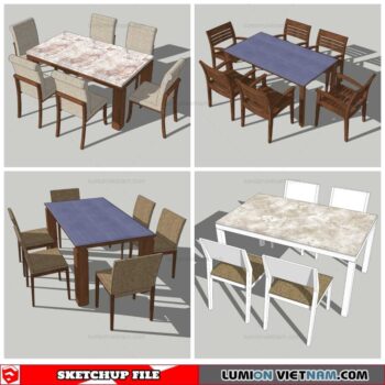 Dining Table - Sketchup Models By NhaTay
