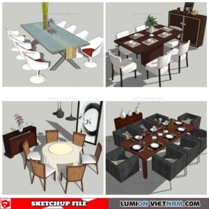 Dining Table - Sketchup Models By NhaTay