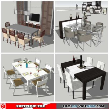 Dining Table - Sketchup Models By NhaTay
