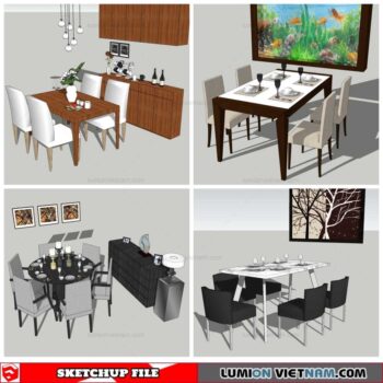 Dining Table - Sketchup Models By NhaTay