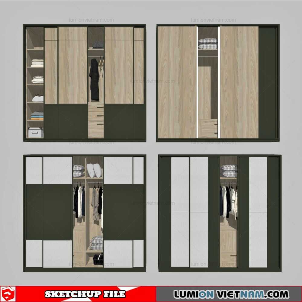 171021-Wardrobe-(2)-Sketchup-Models