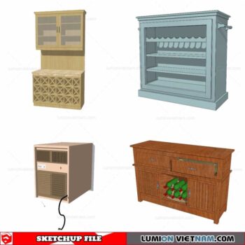 Liquor Cabinet - Sketchup Models By Cuong Covua