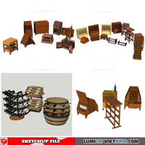 Liquor Cabinet - Sketchup Models By Cuong Covua