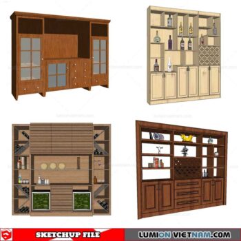 Liquor Cabinet - Sketchup Models By Cuong Covua
