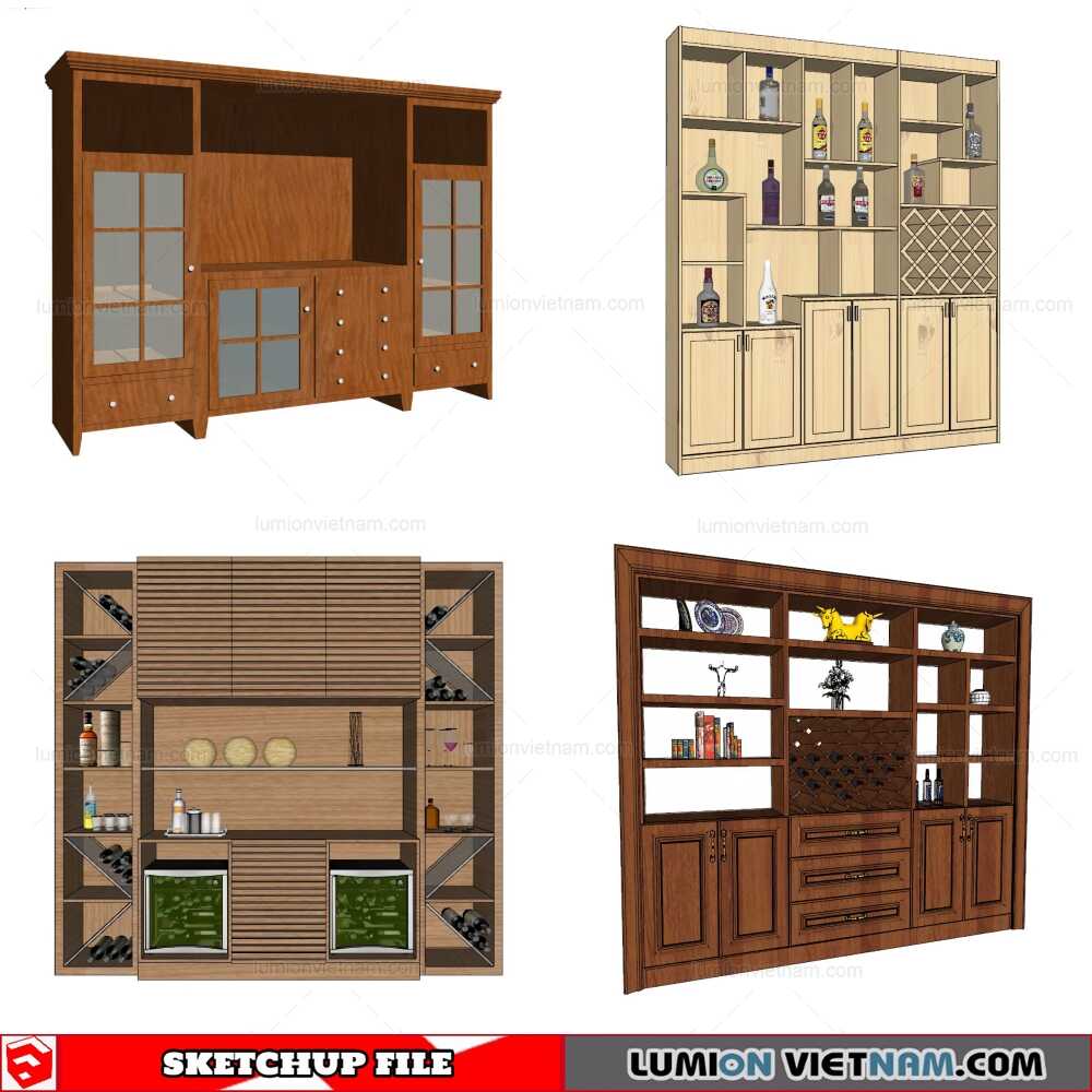 191021-Liquor-Cabinet-(13)-Sketchup-Models