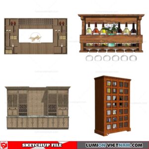 Liquor Cabinet - Sketchup Models By Cuong Covua