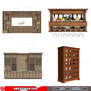 Liquor Cabinet - Sketchup Models By Cuong Covua