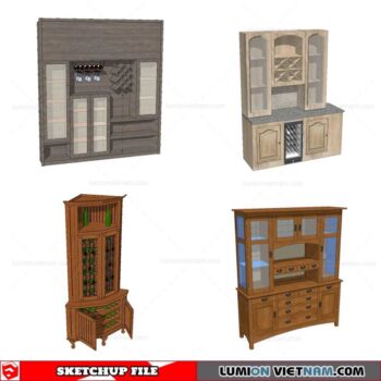 Liquor Cabinet - Sketchup Models By Cuong Covua