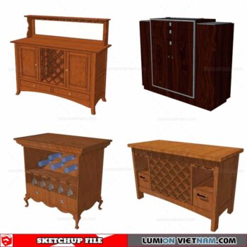 Liquor Cabinet - Sketchup Models By Cuong Covua