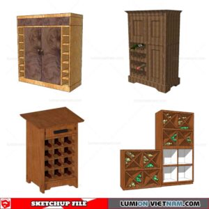 Liquor Cabinet - Sketchup Models By Cuong Covua