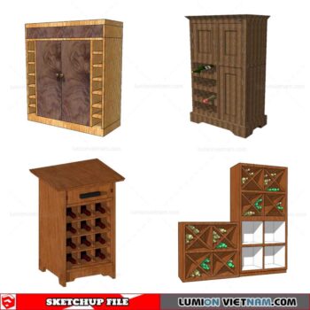 Liquor Cabinet - Sketchup Models By Cuong Covua