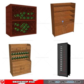 Liquor Cabinet - Sketchup Models By Cuong Covua