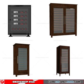 Liquor Cabinet - Sketchup Models By Cuong Covua