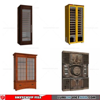 Liquor Cabinet - Sketchup Models By Cuong Covua