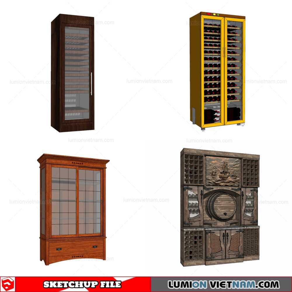 191021-Liquor-Cabinet-(7)-Sketchup-Models