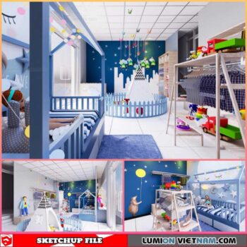 Childroom - Sketchup Interior SceneJindo Dinho