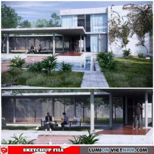 Townhouse - Sketchup Exterior Scene By Xuan Khanh