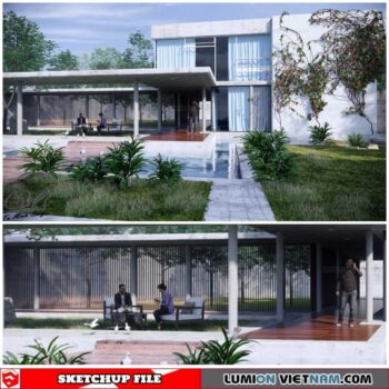 Townhouse - Sketchup Exterior Scene By Xuan Khanh