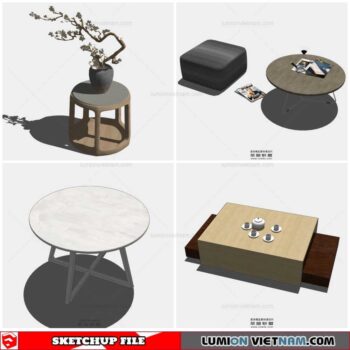 Table Side - Sketchup Models By Cuong Covua