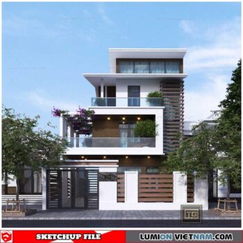 Commercial Building - Sketchup Exterior Scene