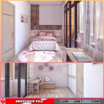 Childroom - Sketchup Interior Scene By Le Nhung