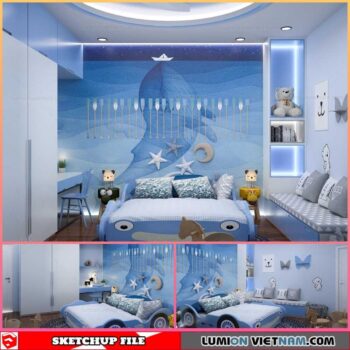 Childroom - Sketchup Interior Scene By My Hanh