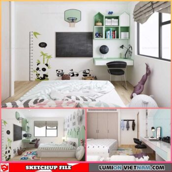 Childroom - Sketchup Interior Scene