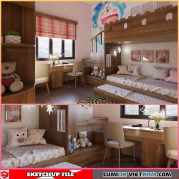 Childroom - Sketchup Interior Scene By Phan Quoc Toan