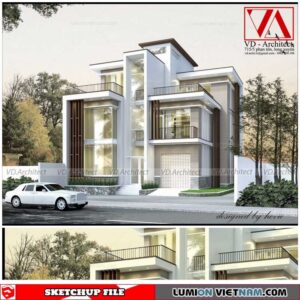 House - Sketchup Exterior Scene By Ho Vu