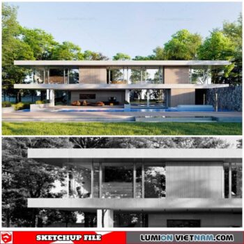 House - Sketchup Exterior Scene By To Van Dung