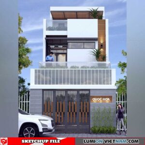 House - Sketchup Exterior Scene By Dinh Le