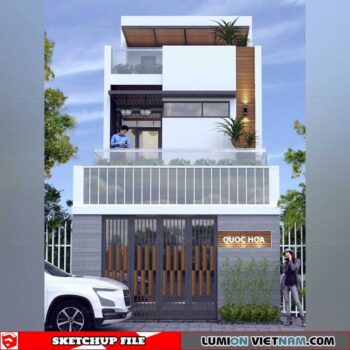 House - Sketchup Exterior Scene By Dinh Le