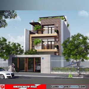 House - Sketchup Exterior Scene By Dinh Le