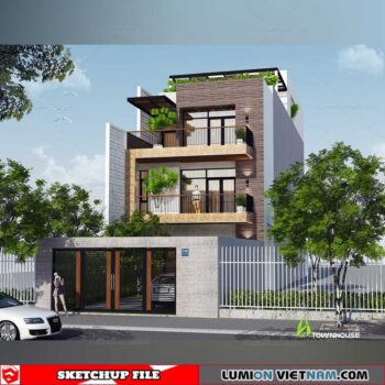 House - Sketchup Exterior Scene By Dinh Le