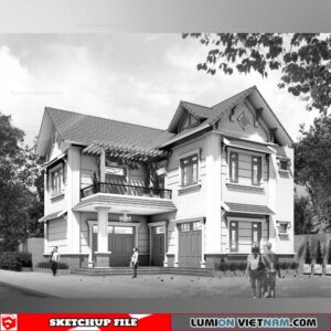 Villa - Sketchup Exterior Scene By Khanh