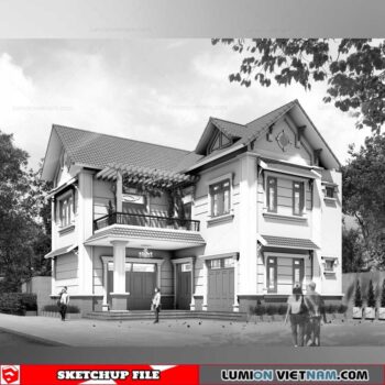 Villa - Sketchup Exterior Scene By Khanh